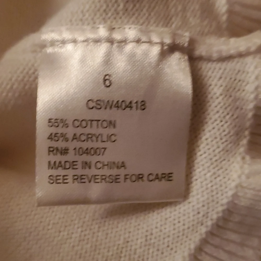 Girls white cropped long sleeve sweater - Picture 4 of 4